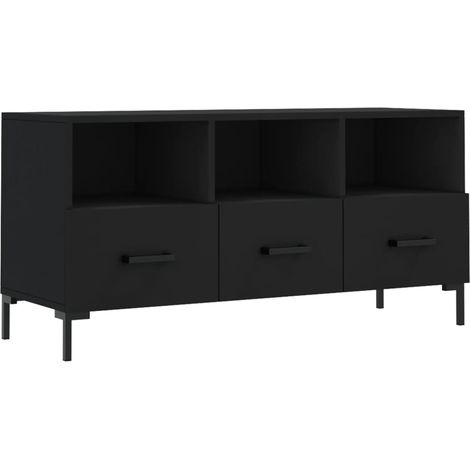 Mobile TV multimediale scaffale per televisione televisore buffet sala da pranzo soggiorno camera da letto 102 x 36 x 50 cm multistrato nero 020025601