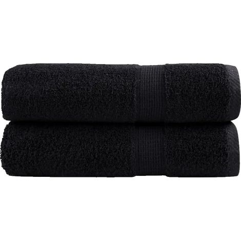 Badetücher, hochabsorbierend, maschinenwaschbar, Schwarz (1/2)