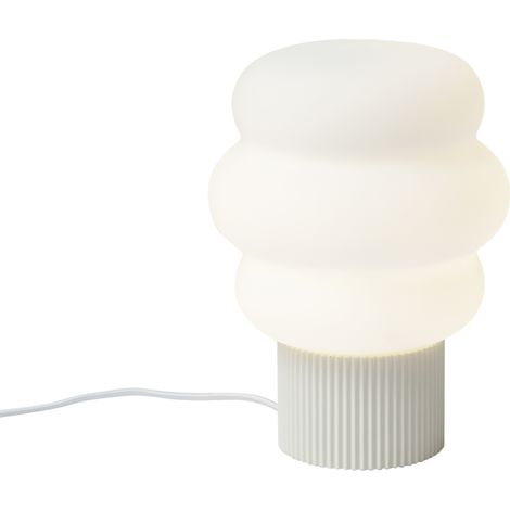 QAZQA Japandi Table Lamp Beige with Opal Glass 18cm - Kumo
