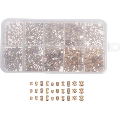 LIFKOME 500 écrous moletés en laiton, inserts filetés de (1/5)