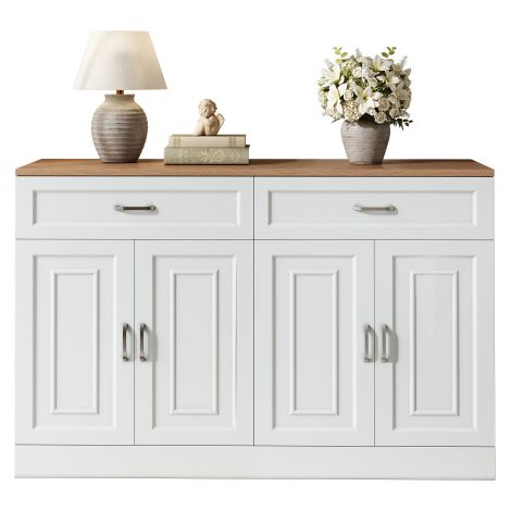 Étagère murale avec étagères intégrées et finition bois naturel – Meuble de rangement moderne pour salon ou bureau (1/5)