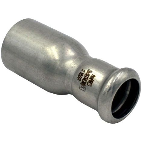 RACCORDO DRITTO RIDOTTO A PRESSARE MASCHIO FEMMINA IN ACCIAIO INOX SERIE INOXPRES UNIKO - ø28X22  - RMR