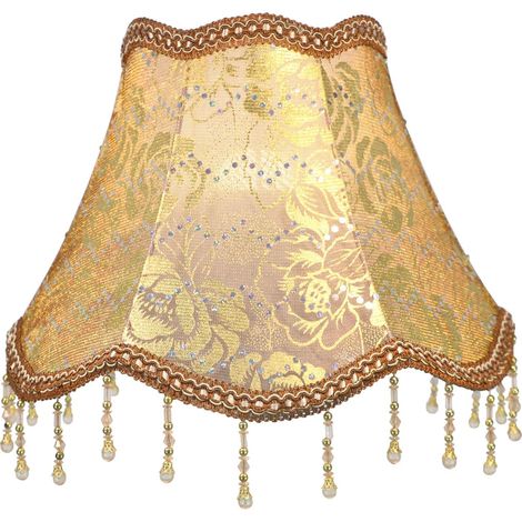 1 Abat-jour Tissu Marron E27 E14 13x25x20cm Pour Lampe De Table Applique Salon (1/5)