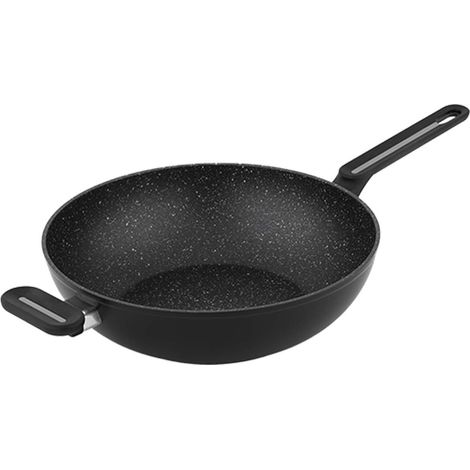 Techwood TAF-30WO - Wok de 30cm en aluminium forgé, Lavable en machine, Utilisable sur tous types de feux (1/3)