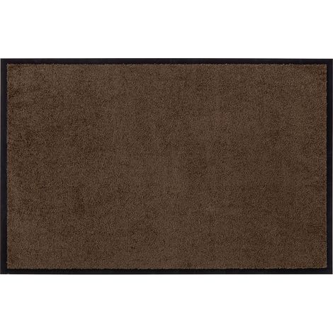 HOMCOM, Fußmatte, Schmutzfangmatte, Fußabtreter, Türmatte, Sauberlaufmatte, waschbar, strapazierfähig und pflegeleicht, Teak, 180 x 120 x 0,5 cm (1/3)