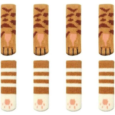 8 Pièces Couvre-pieds de Table et de Chaise Tricotés, Chaussettes de Jambe de Chaise, Housse de Protection de Jambe de Chaise, Housse de Meuble Antidérapante, Coussin de Jambe de Couvre-pied de Chaise (1/5)
