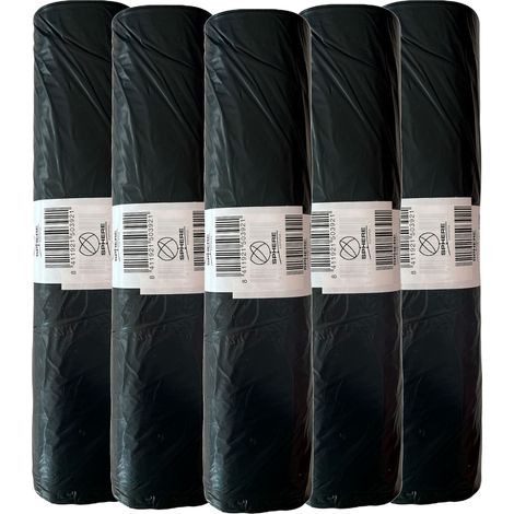 WellHome Bolsas de basura de 50 unidades de 120L color negro (1/5)