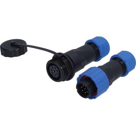Connecteur étanche aviation 8 broches 250V 5A, prise femelle mâle, résistant à l'oxydation, connexion stable, imperméable IP67, pour usage industriel. (1/5)