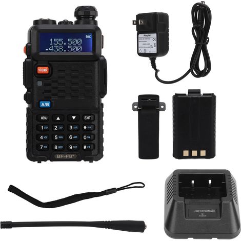 Radio portable 5W 136-174MHz 400-520MHz longue portée, talkie-walkie UV double bande pour extérieur, chargeur AC100-240V prise US. (1/5)