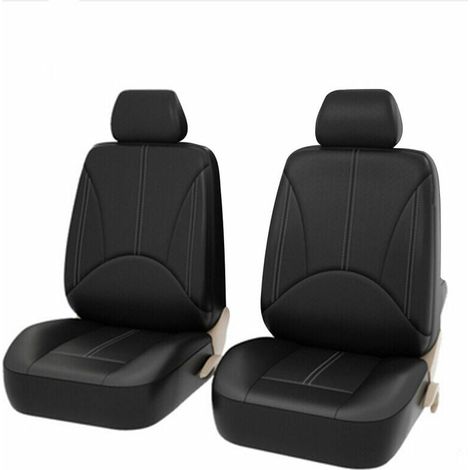 Housse de siege auto en cuir artificiel universel en cuir PU, ensemble de 4 pieces noir - ensemble de 4 pieces noir