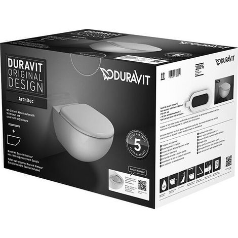inodoro suspendido Duravit Architec 457209, sin marco, con