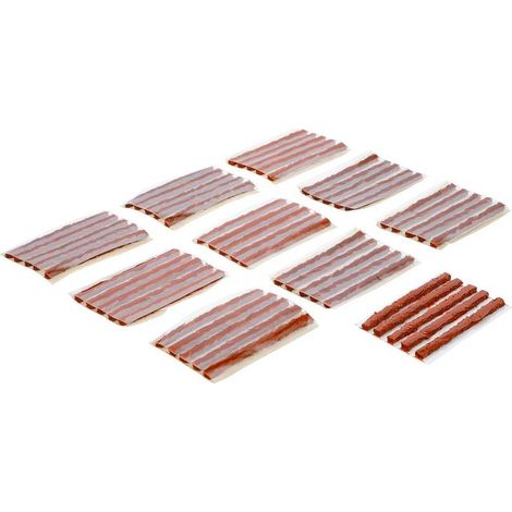 Tresses de Réparation de Pneus 50 pcs 102 mm - Résistantes et Faciles à Utiliser, Caoutchouc, Pro - D-Work (1/5)