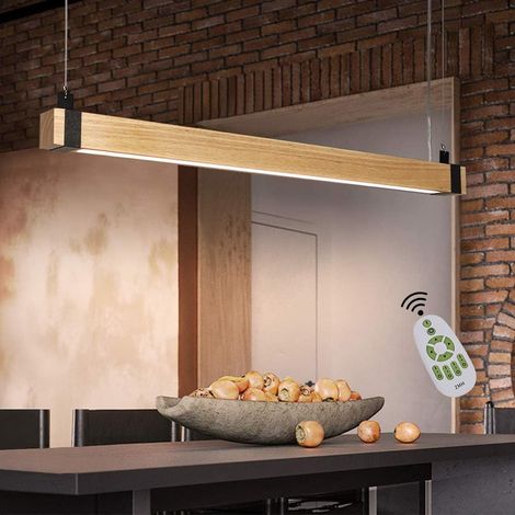 ZMH – Lampe suspension LED 19W 100cm – Hauteur réglable – Température de couleur réglable – Pour salle à manger, salon, café, bureau