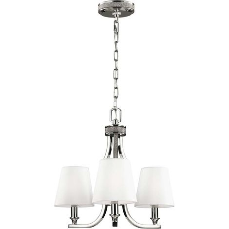 Lampadario lampada sospensione plafoniera acciaio nichel D 45,7 cm luce sala da pranzo