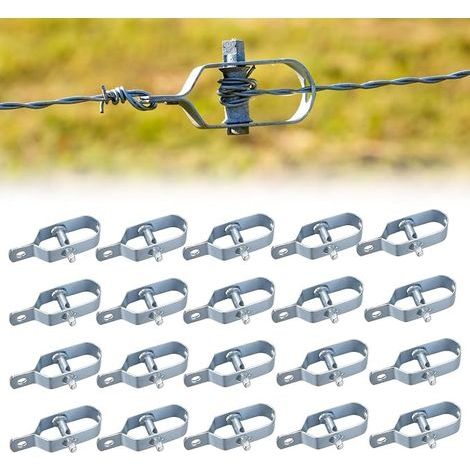 Tendeur Grillage Tendeur de Clôture Tendeurs à Fil Barbelé Tendeur Grillage Acier Galvanisé Tendeur Cloture Tendeur de Cloture 90mm Tendeur de Corde pour Fil de Tension (1/5)