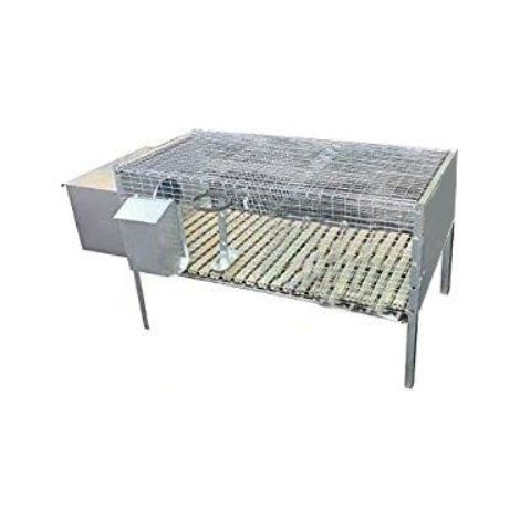 Gabbia x conigli 1 fattrice acciaio zincato cm 100x50 h.cm 60