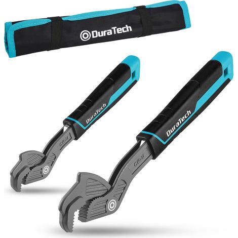 DURATECH Clés Réglables Serre-Ecrou 200 mm & 300 mm, Clé Multifonction en Acier CR-V, Kit de Clés Universelles pour Tuyaux, Écrous et Réparations (1/5)