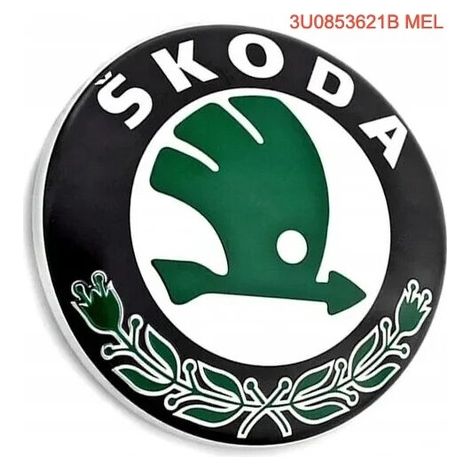 Autoembleme (2 Stück) für Skoda-Modelle (90 mm x 80 mm), Motorhaube und Heckklappe, Farbe B (1/2)