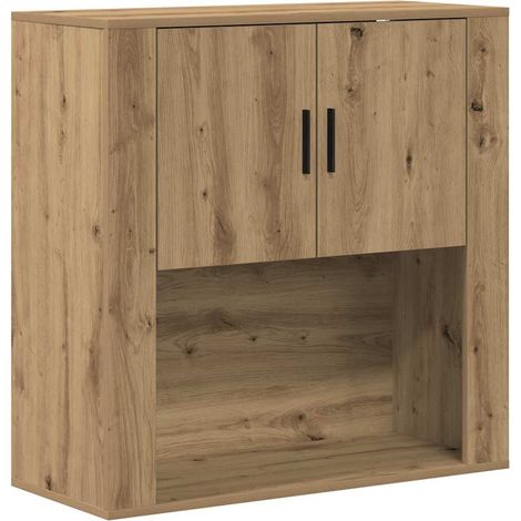 Maison Exclusive - Armadietto a muro con porta rovere artigianale 80 x 33 x 80 cm