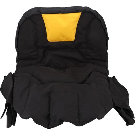 Couvre-Siège de Tondeuse à Gazon Étanche et Anti-Poussière Protège-Siège Régulable pour Tracteur Extérieur Noir et Jaune --Crezuo