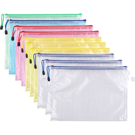 Sacs à fermeture éclair en filet, sacs à fermeture éclair pour mouchoirs en papier, sacs de rangement pour puzzles, fournitures de voyage et de bureau (1/5)