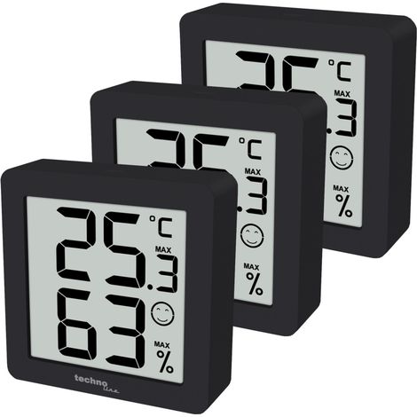 technoline Thermo-Hygrometer WS9425 3er Set schwarz (1/2)