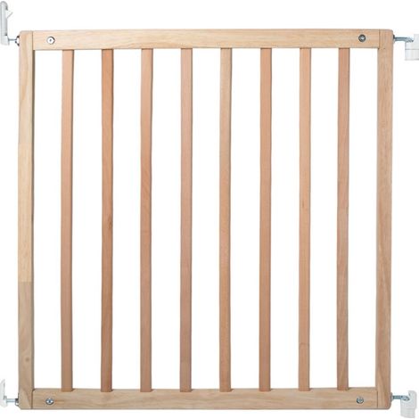 Safetots Simply Secure Wooden Gate, 72cm - 79cm, Natural, Wooden Stair Gate, Screw Fit Baby Gate, Safety Barrier