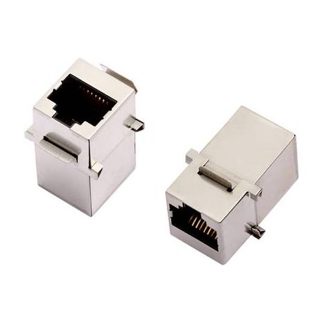 encitech 3101-8821 Connecteur RJ45 Cat 5 2101-0115-01 Double femelle Nombre de pôles 8P8C noir 1 pc(s) A331462 (1/2)
