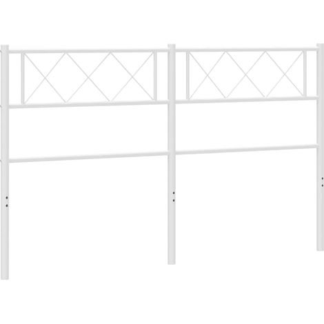 Maison Exclusive - Ersatz-Kopfteil Metall Weiß 150 cm (1/5)