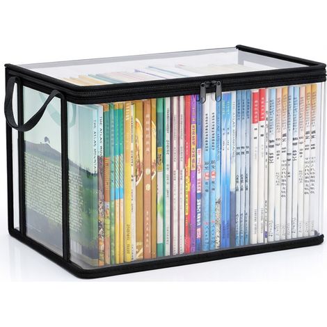 Boite de rangement pour livres, plastique, noir, taille moyenne – (1/5)