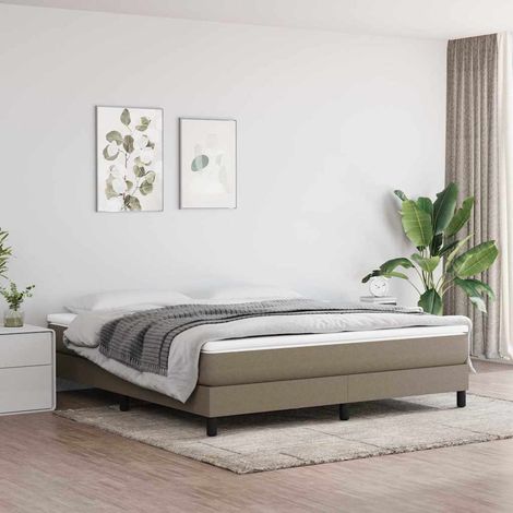 Matelas 180 x 200 cm à ressorts ensachés, mousse et fermeté moyenne, blanc et taupe, 20 cm - PANGIVO (1/5)