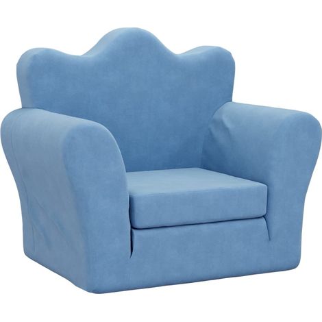 Canapé-lit,Canapé convertible pour enfants bleu peluche douce CFW12193 (1/5)