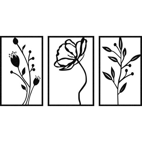 Accesorio decorativo de pared de metal Accessory Negro (1/5)