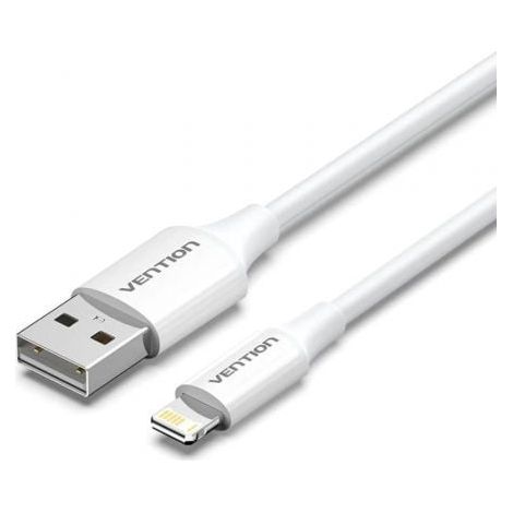 Cable USB 2.0 Lightning Vention LAIWF/ USB Macho - Lightning Macho/ 480Mbps/ 1m/ Blanco
