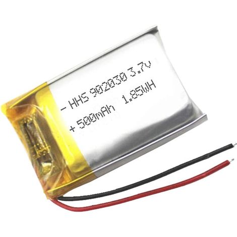 YUNIQUE GREEN-CLEAN-POWER - Batteria LiPo Ricaricabile 902030 3.7V 500mAh  Compatibile con DJI Tello, WLtoys K989, Elicotteri RC  Protezione PCM, Giallo (1/4)