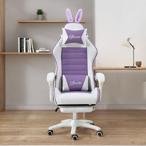 Chaise de bureau viola en pelle PU Acciaio 65 x 63 x 142 cm (1/5)