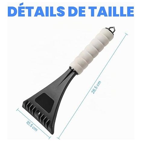 Winter Car Window Snow Shovel, Ice Scraper with Soft Non-Slip Handle, Plastic Ice Scraper, Car Snow Shovel, Windshield Winter Tool (Black) (1/4)
