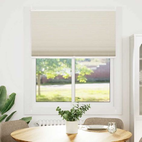 Store plissé, store enrouleur plissé, store enrouleur plissé 100x125cm crème