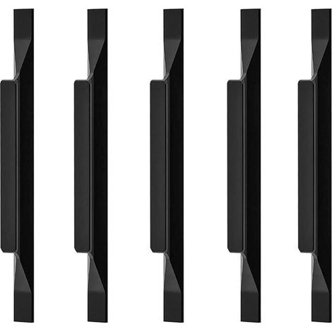 10x Black Cabinet Handles 64mm Drawer Handles Modern Furniture Handles with Screws (1/4)