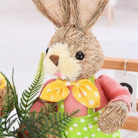 Osterdekoration: Schaumstoffhase – 2 Stück – Mehrfarbig – 35 cm