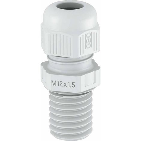 OBO Bettermann Raccord de câbles entièrement métrique long M40 Polyamide gris clair RAL 7035, 2022953 (1/2)
