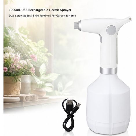 Pulvérisateur Électrique 1L - Rechargeable USB - Buse Réglable - Pulvérisation Plantes & Nettoyage - Moteur Silencieux - Autonomie 6h - Design Ergonomique (1/5)