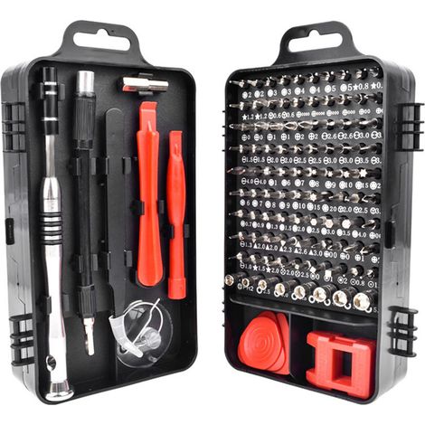 Kit de tournevis multifonctionnel magnétique 110 en 1 pour la réparation de téléphones, ordinateurs portables et montres.