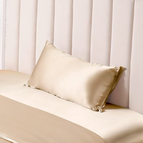 Housse de oreiller en soie 25 Momme pour les cheveux et la peau - Housse de oreiller en soie de mûrier - Hypoallergénique avec fermeture éclair dissimulée - Soie pure des deux côtés (1/5)