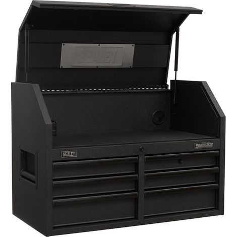Sealey AP3607BE Superline PRO® Black Edition Topchest with 6 Soft Close Drawers & Power Strip 910mm (1/5)