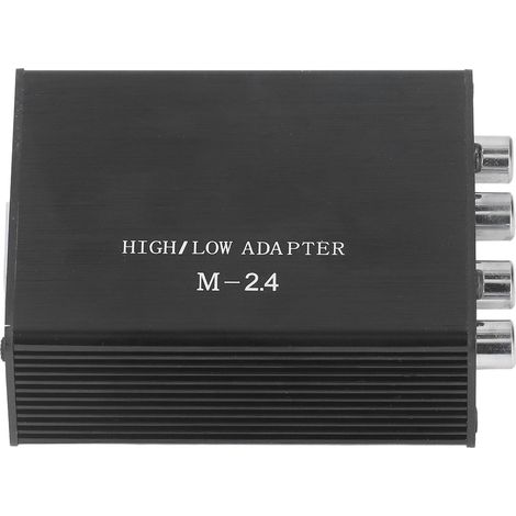 Convertisseur audio haute/basse fréquence, alliage d'aluminium, délai, 2 entrées, 4 sorties, convertisseur audio 12 V CC (1/5)