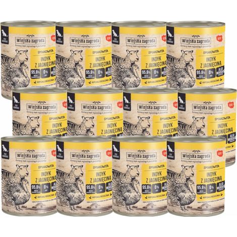 Comida húmeda para perros Country Farm, pavo con cordero, 12 x 800 g