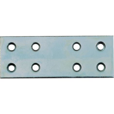 Piastrina di Giunzione Diritta Ferro Zincato 50 Pezzi. Mm 60 x 30