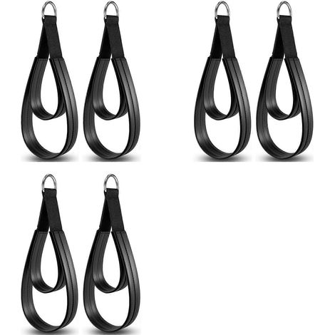 Lot de 6 sangles de Pilates, sangles à double boucle pour Reformer, sangles de fitness rembourrées avec anneaux en D. (1/5)