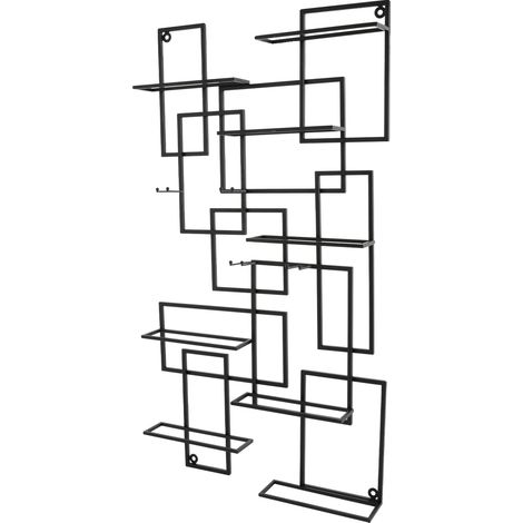 Étagère à vin, murale, design géométrique (1/5)